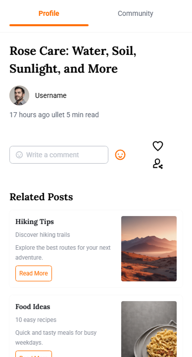 AI-generated social post prototype