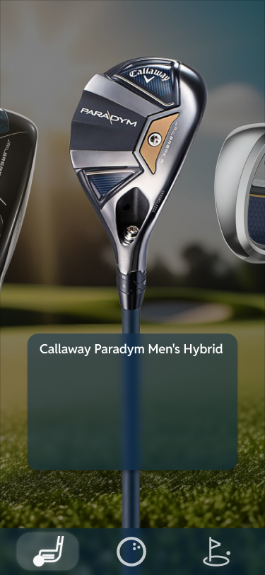 GolfGo additional prototype screen