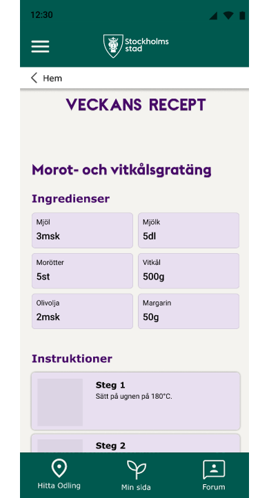 Human-designed recipe prototype